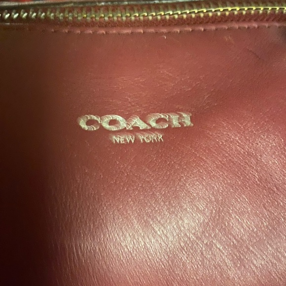 Coach Red Leather Shoulder Bag - Picture 6 of 10